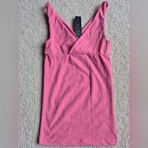 NWT Theory Pink Rosita B Tubular Stretch Jersey Tank Top - One Size